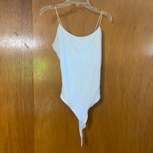 White ribbed bodysuit